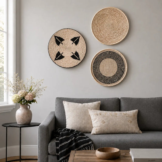 Large Wall Basket - Ndebele Brown