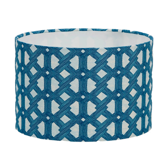 Geometric Indigo Blue Lamp Shade