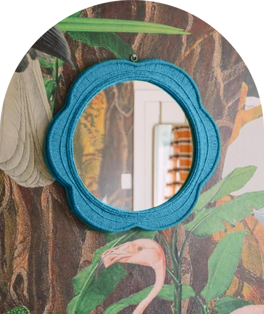 Decorative Wall Mirror - Turquoise Naka