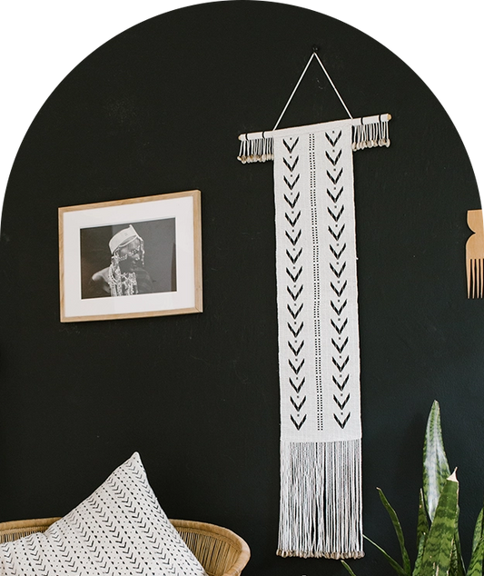2 Stick Blue Hanging Beaded Mobile