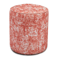 Batik Copper Pink Velvet Pouf Chairs