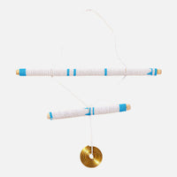 2 Stick Blue Hanging Beaded Mobile