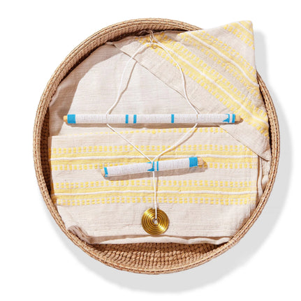 2 Stick Blue Hanging Beaded Mobile