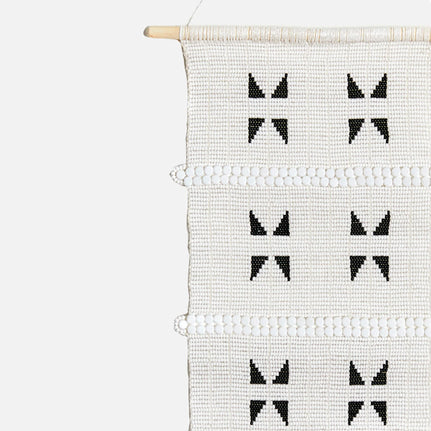 White Textured Wall Art - Triangles