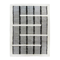 Black and White Geometric Rug - Wool