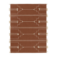 Rust Brown Rug - Wool
