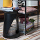 Djembe Black Round Accent Table