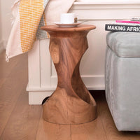 Djembe Natural Drum Side Table