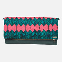 Funky Purses Ankara Turquoise Leather