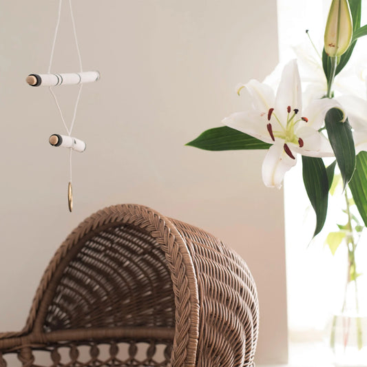 2 Stick Black Hanging Mobile Art
