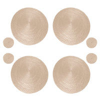 Natural Placemat and Coaster Set of 8