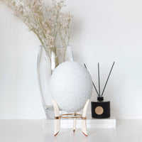 Orange Beaded Ostrich Egg Decor