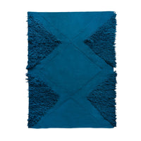 Teal and Blue Rug - Tufted Wool