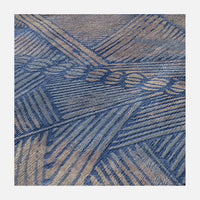 Sample 80 Knot Bamako Blue Silk Wool Rug