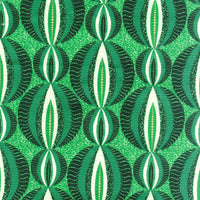 Sample Green Leaf Floral Printed Upholstery Fabric