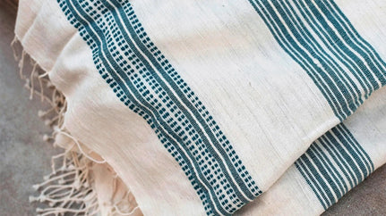 Tana Teal Bath Towels
