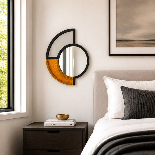 Statement Wall Mirror - Yellow Cord