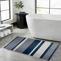 Navy Blue Bath Mat - Cotton