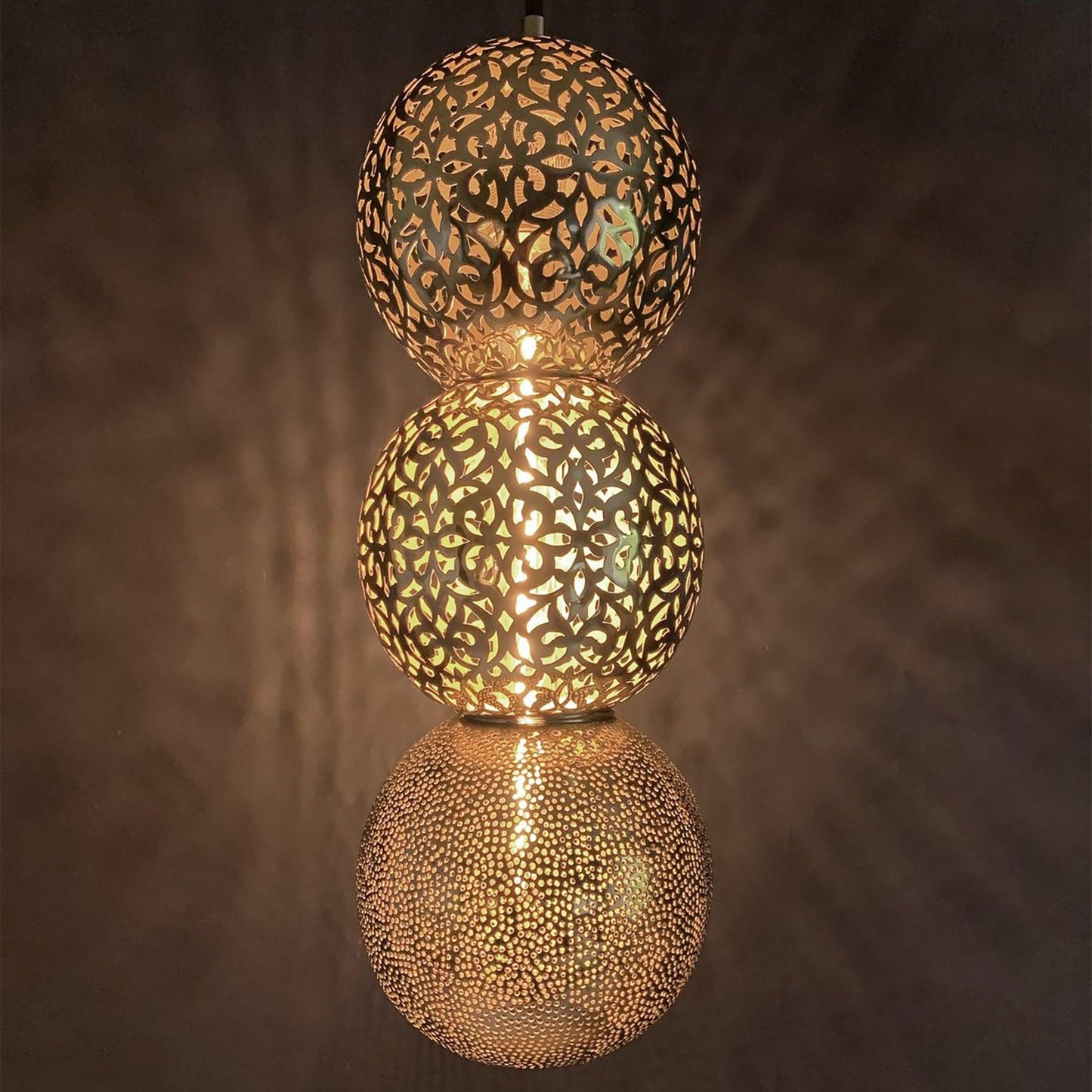 Riad Three Copper Pendant Light - 54kibo